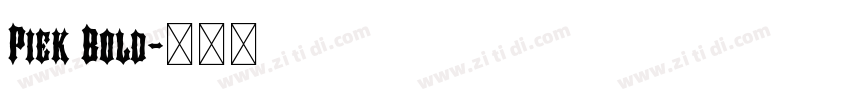 Piek Bold字体转换